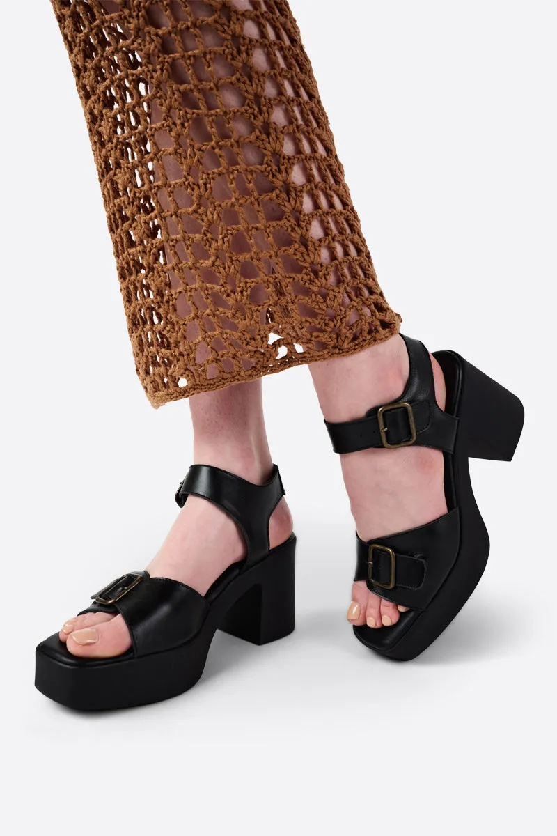 MARGO BLACK SOLE PLATFORM HEEL