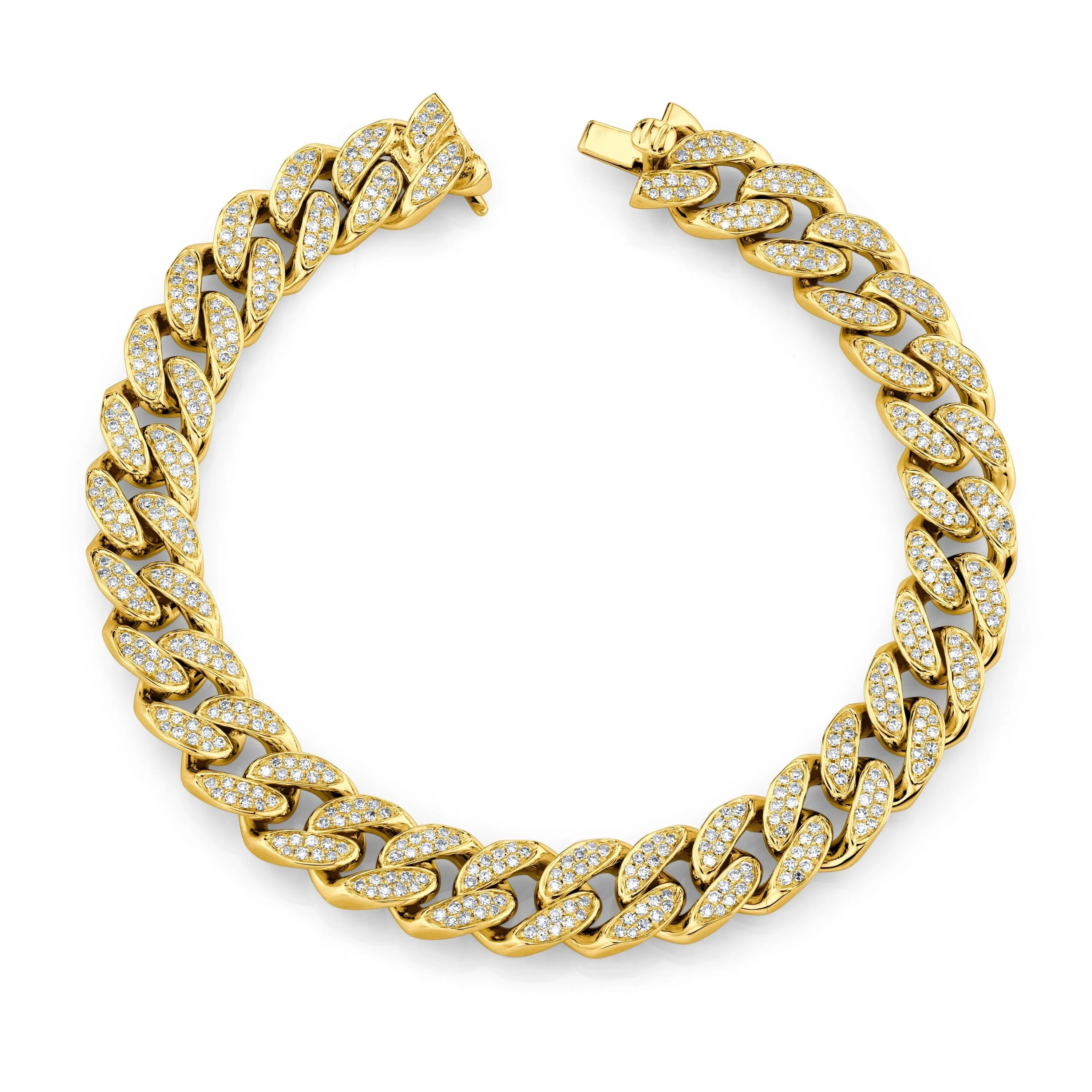 MEN'S DIAMOND FLAT ESSENTIAL LINK BRACELET