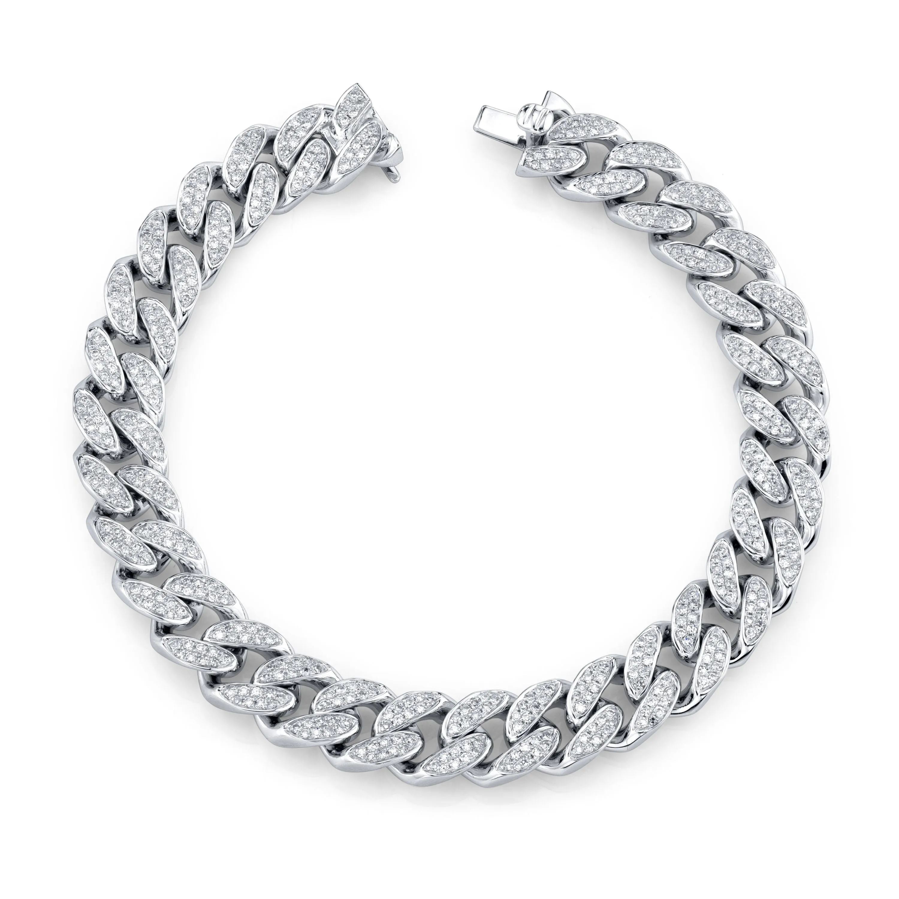 MEN'S DIAMOND FLAT ESSENTIAL LINK BRACELET