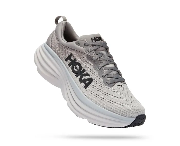 Mens Hoka Bondi 8 Wide in Sharkskin/Harbor Mist