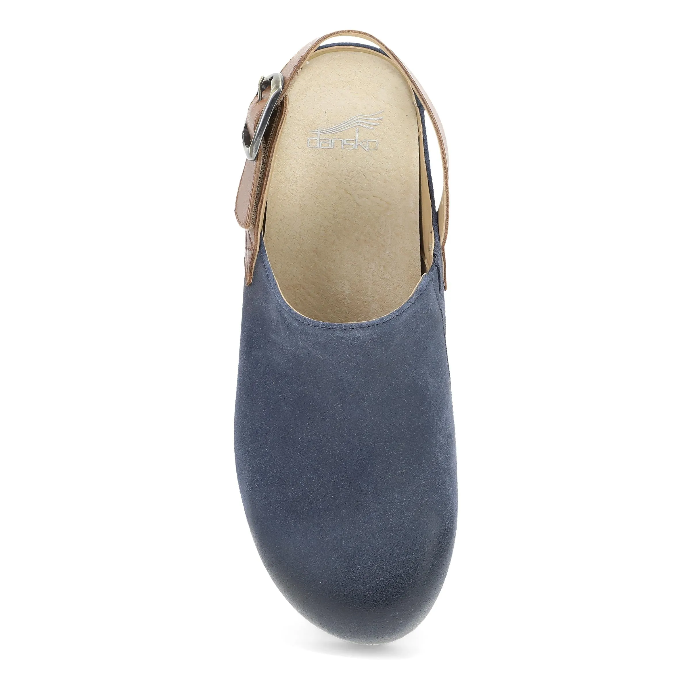 Merrin Blue Burnished Suede