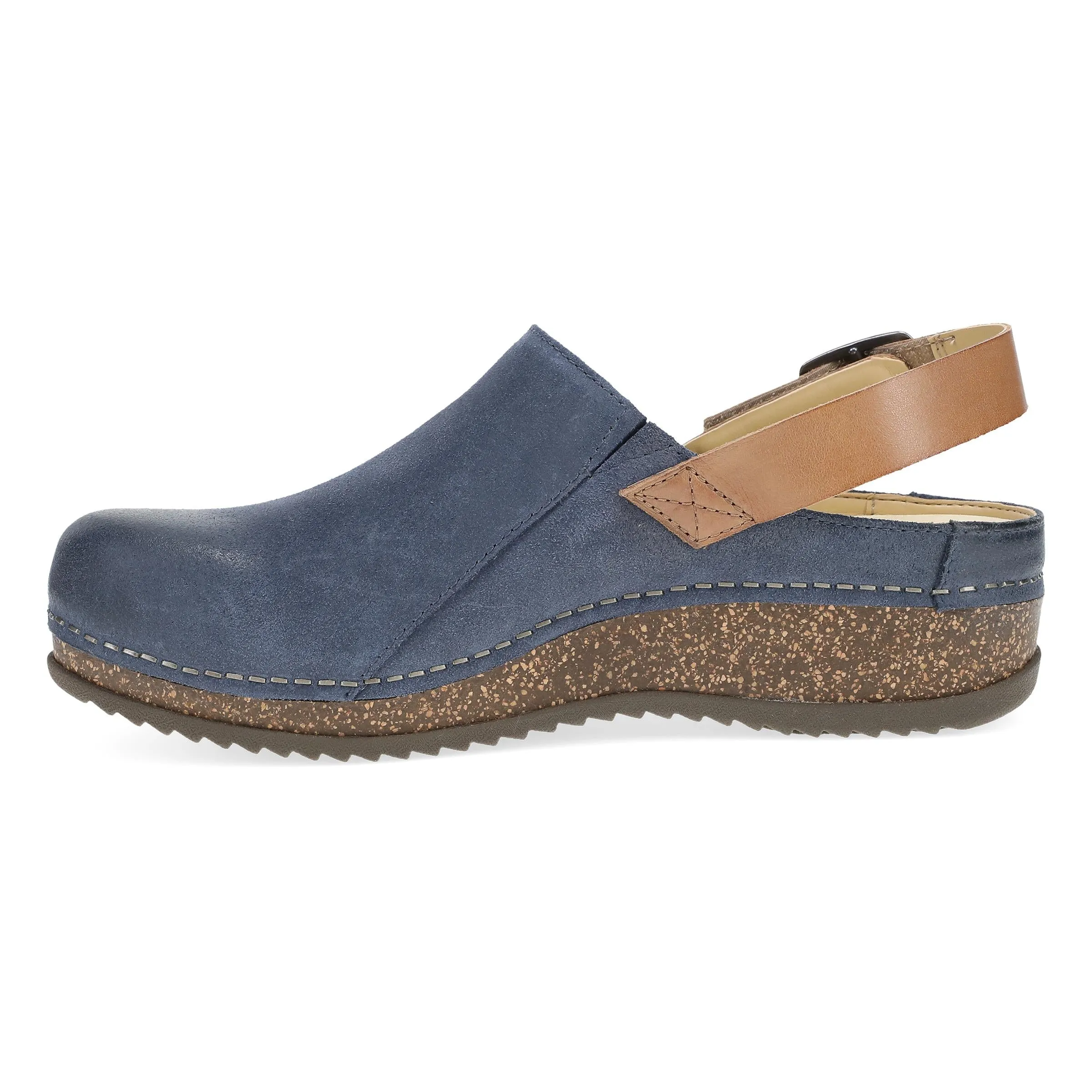 Merrin Blue Burnished Suede