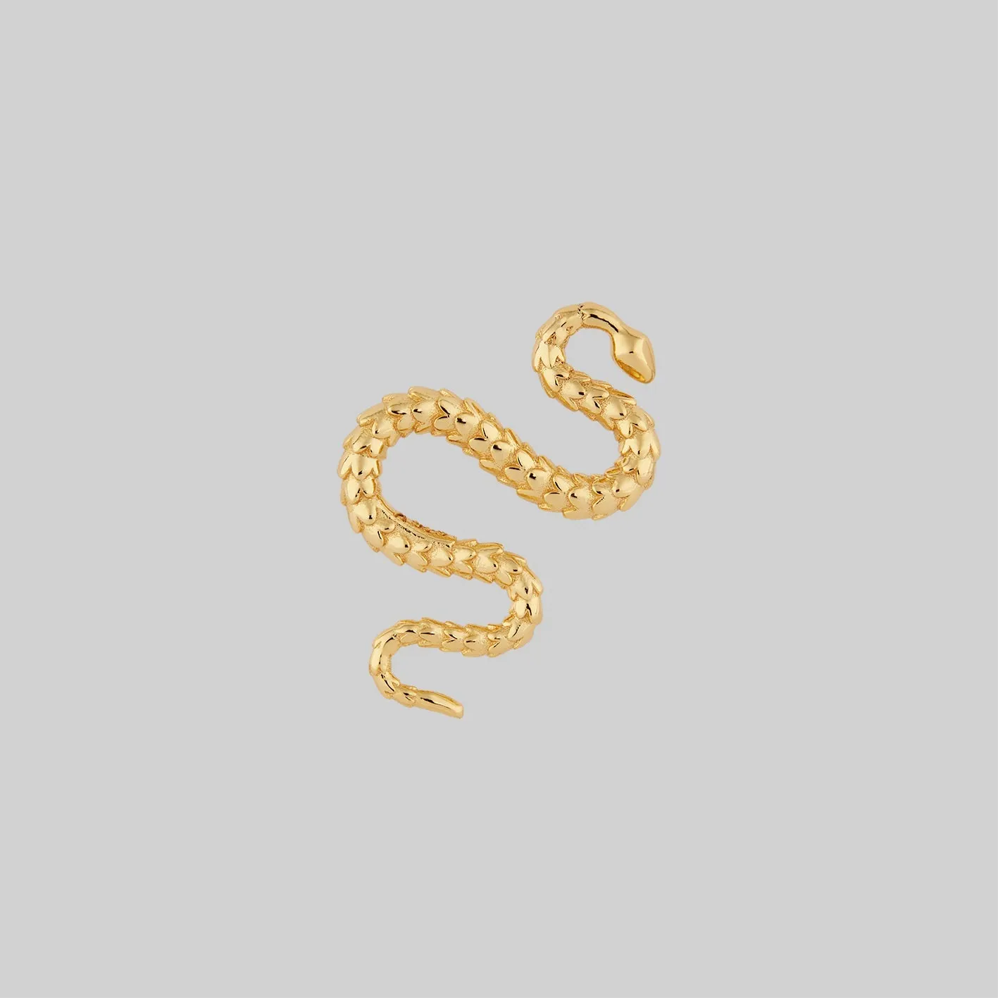 MINERVA. Snake Stud Earring - Gold