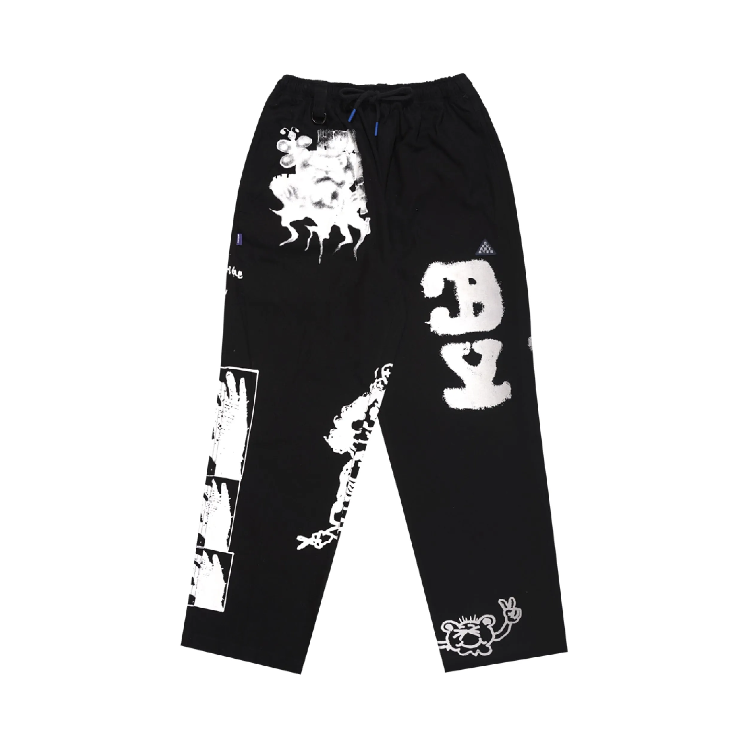 MK-4 Printed Easy Pants - Black