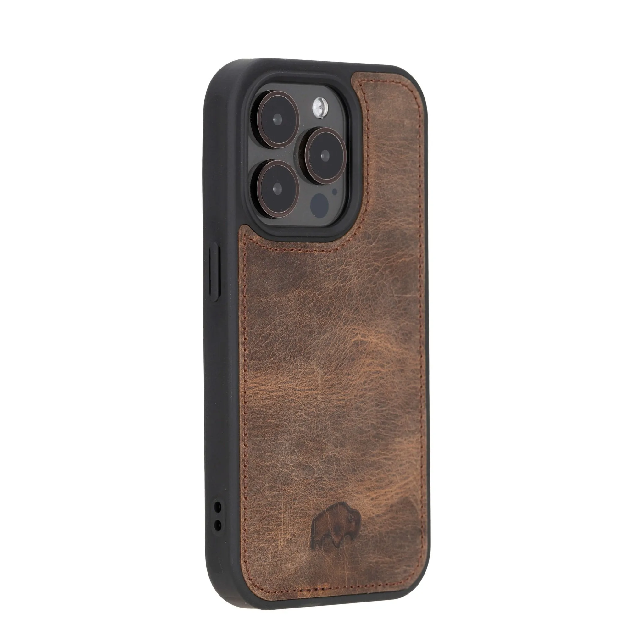 Modern York iPhone 16 Pro Case, Distressed Coffee