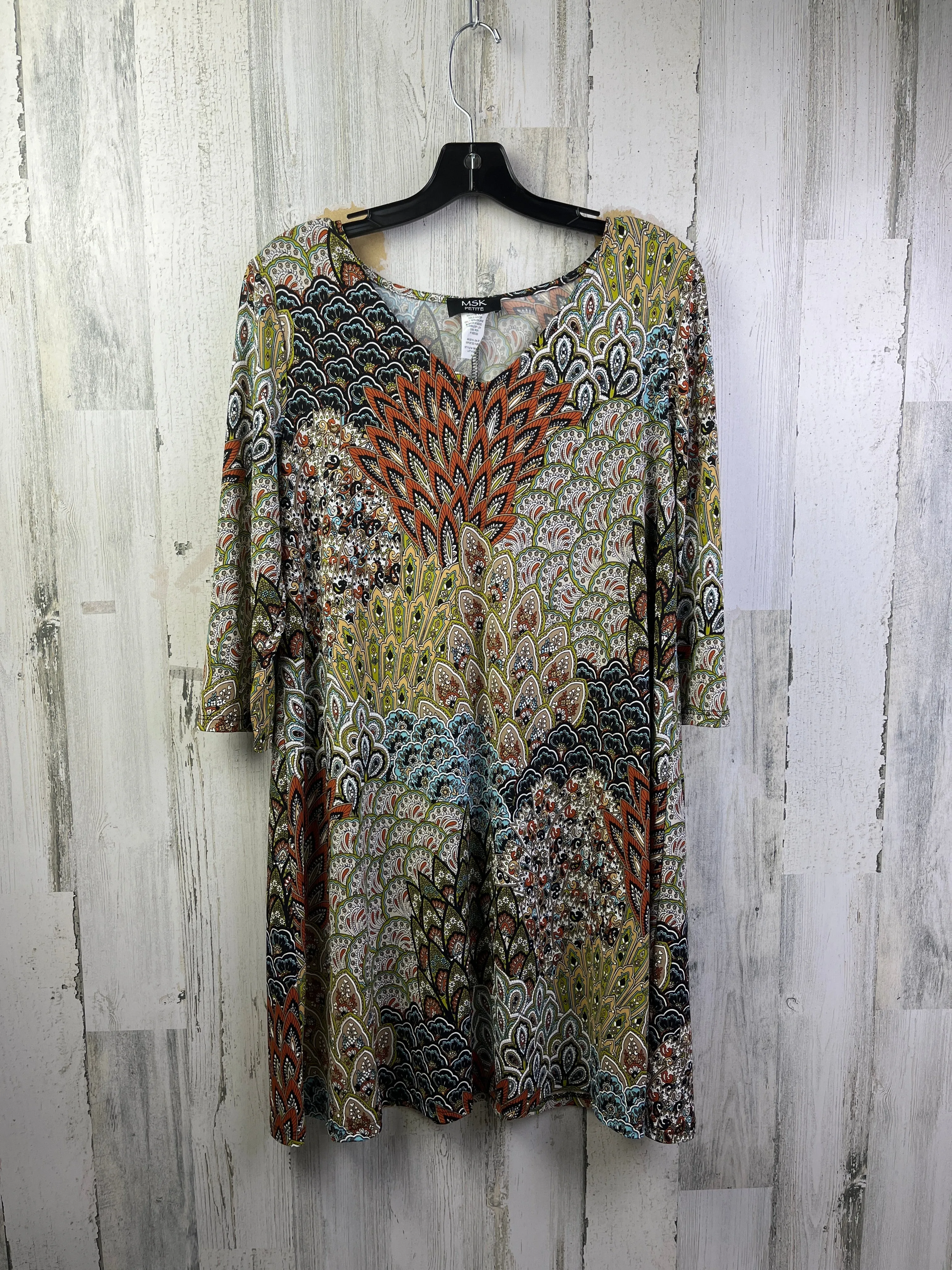 Multi-colored Dress Casual Short Msk, Size Xl