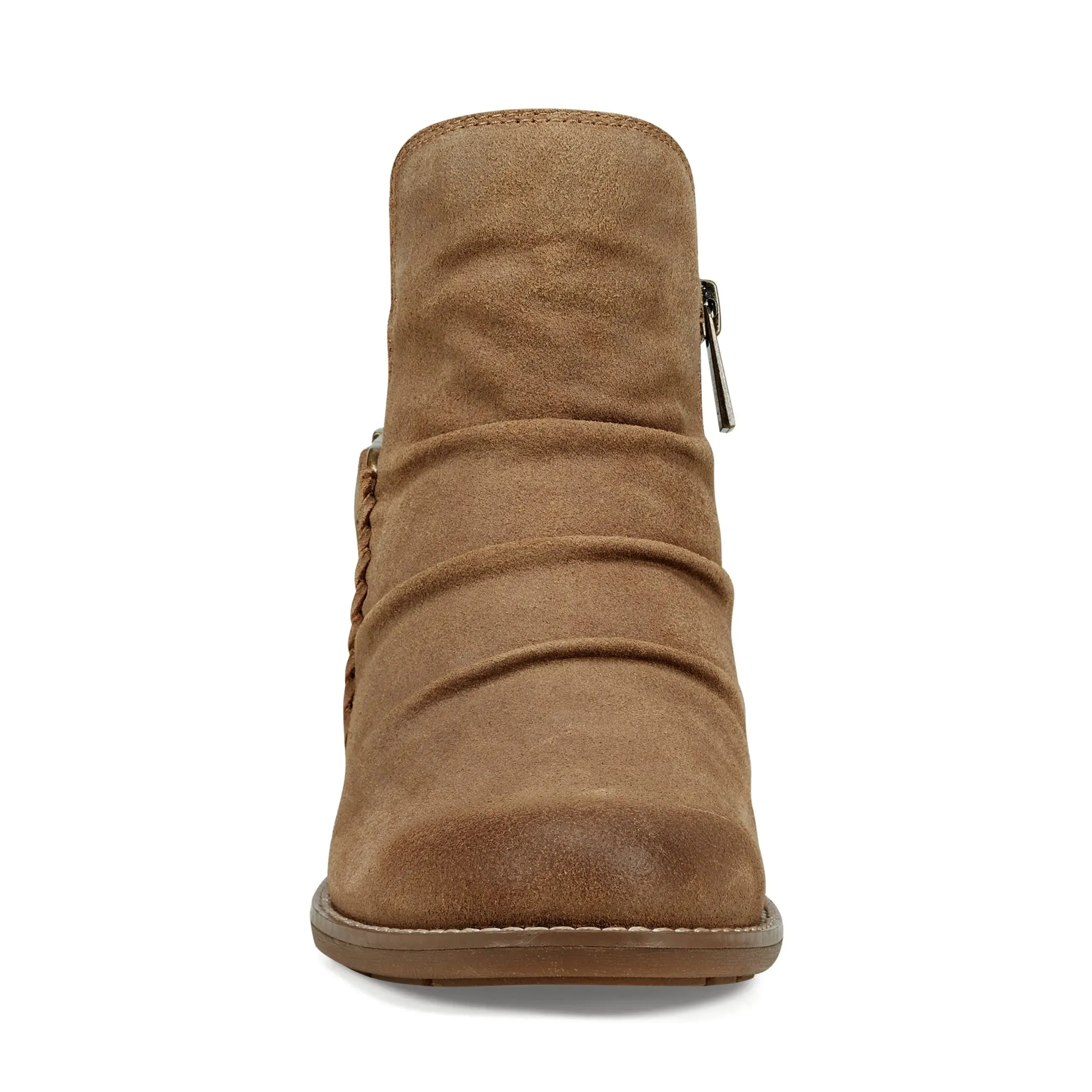 Naira  Round Toe Ruched Casual Booties