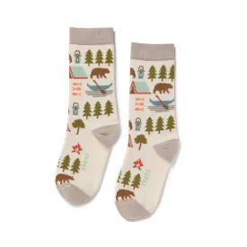 National Park - Organic Cotton Crew Socks - Natural