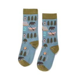 National Park - Organic Cotton Crew Socks - Stone