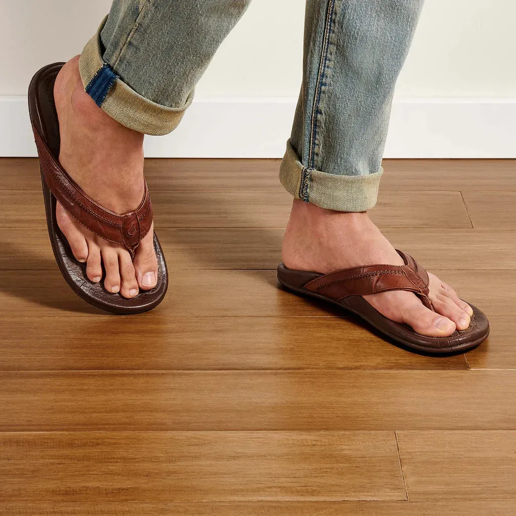 OluKai Hiapo Sandal - Rum / Dark Wood