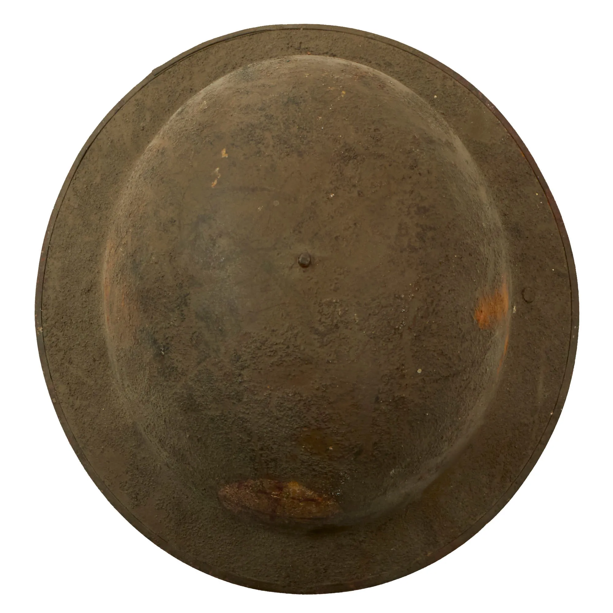 Original U.S. WWI Advance Sector Painted British Made M1917 Doughboy Helmet by Miris Steel Co Ltd of London