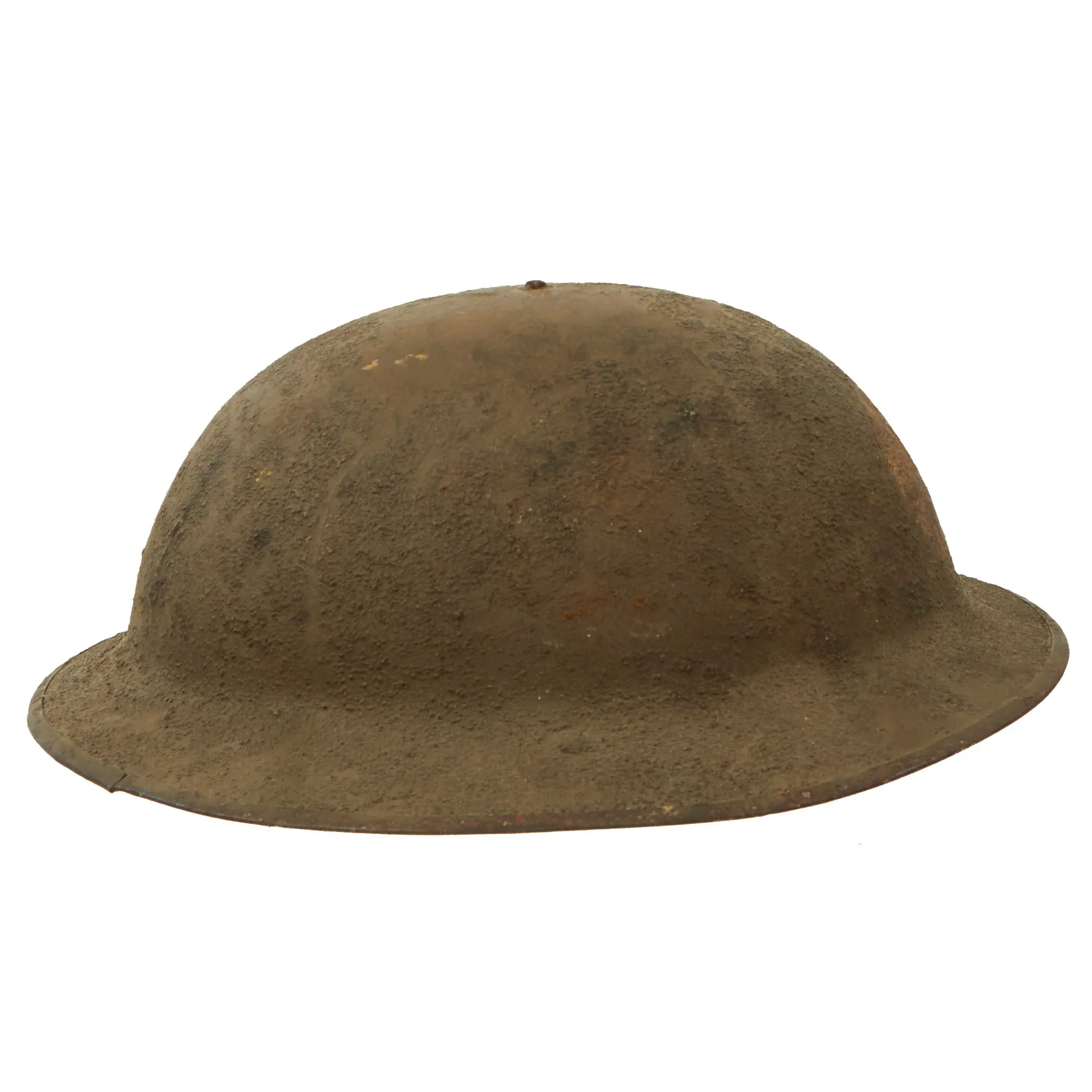 Original U.S. WWI Advance Sector Painted British Made M1917 Doughboy Helmet by Miris Steel Co Ltd of London