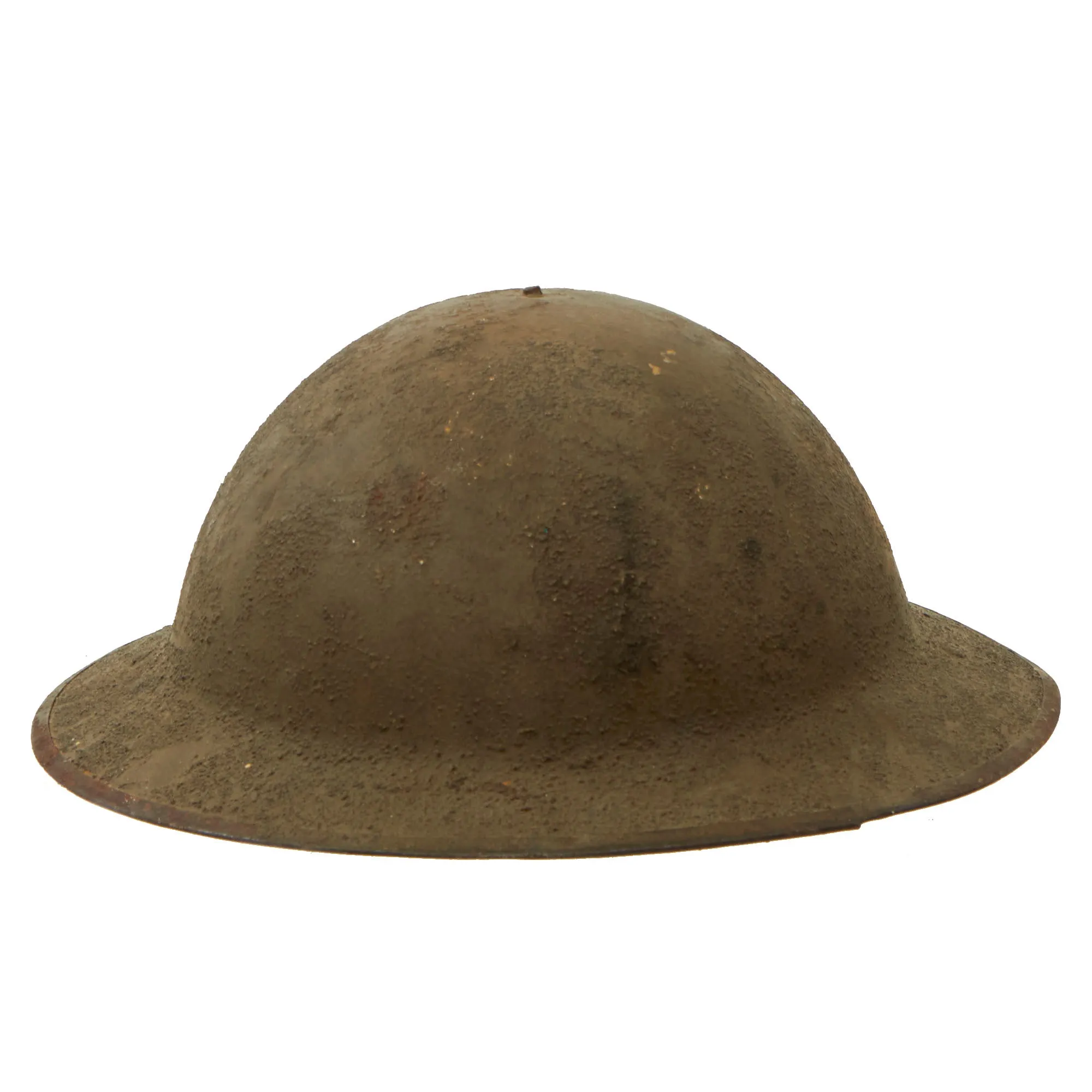 Original U.S. WWI Advance Sector Painted British Made M1917 Doughboy Helmet by Miris Steel Co Ltd of London