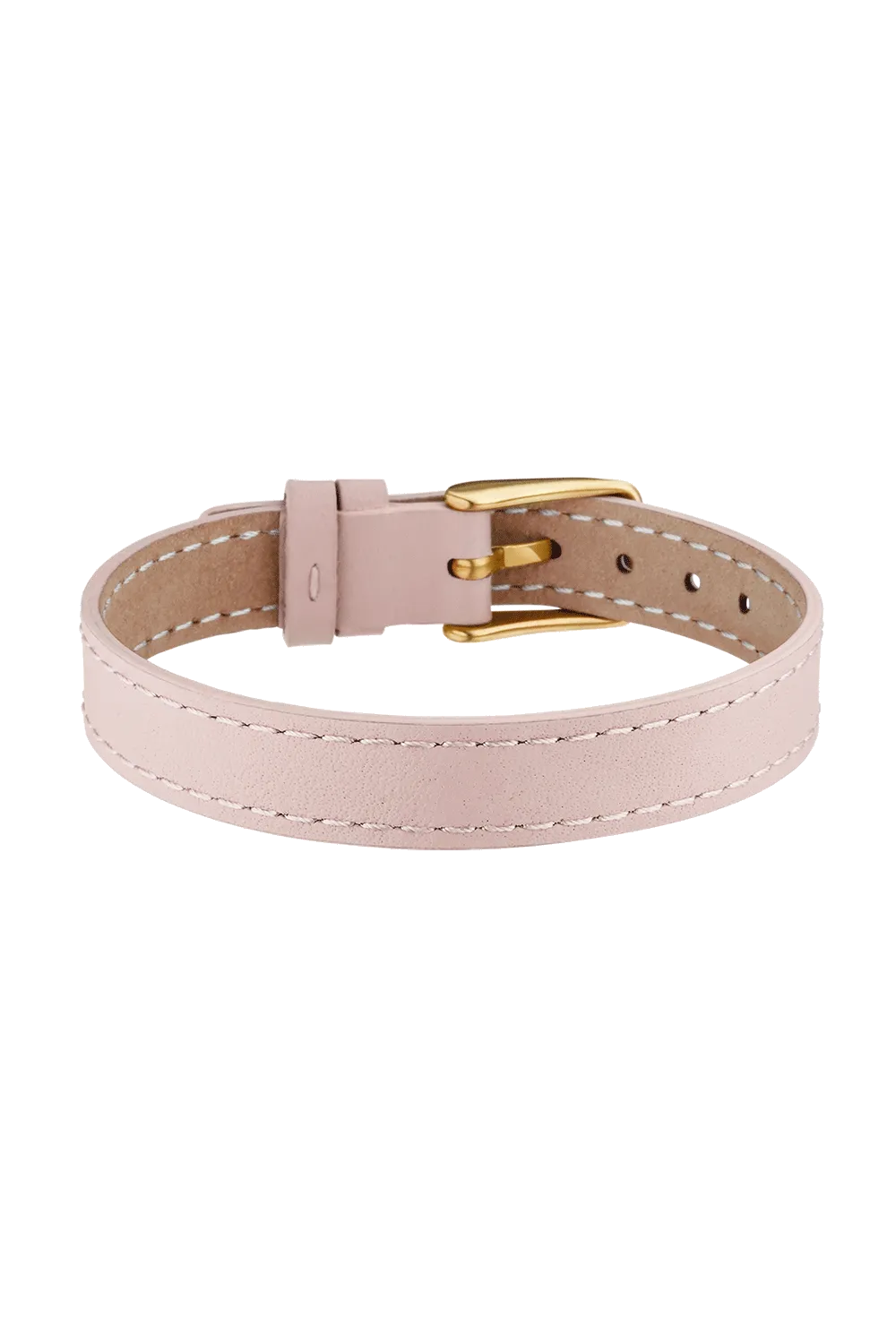 Pink Leather Strap Gold