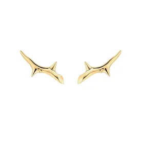 Rose Thorn Climber Earrings - Yellow Gold Vermeil