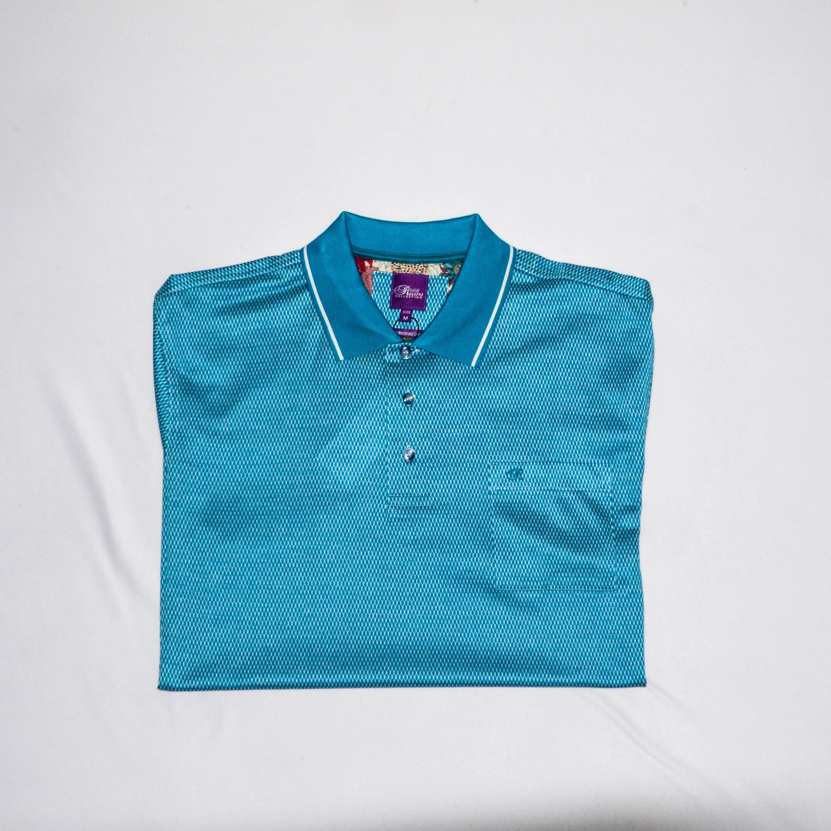 Rossini Teal Blue Golfer Double Mercerized