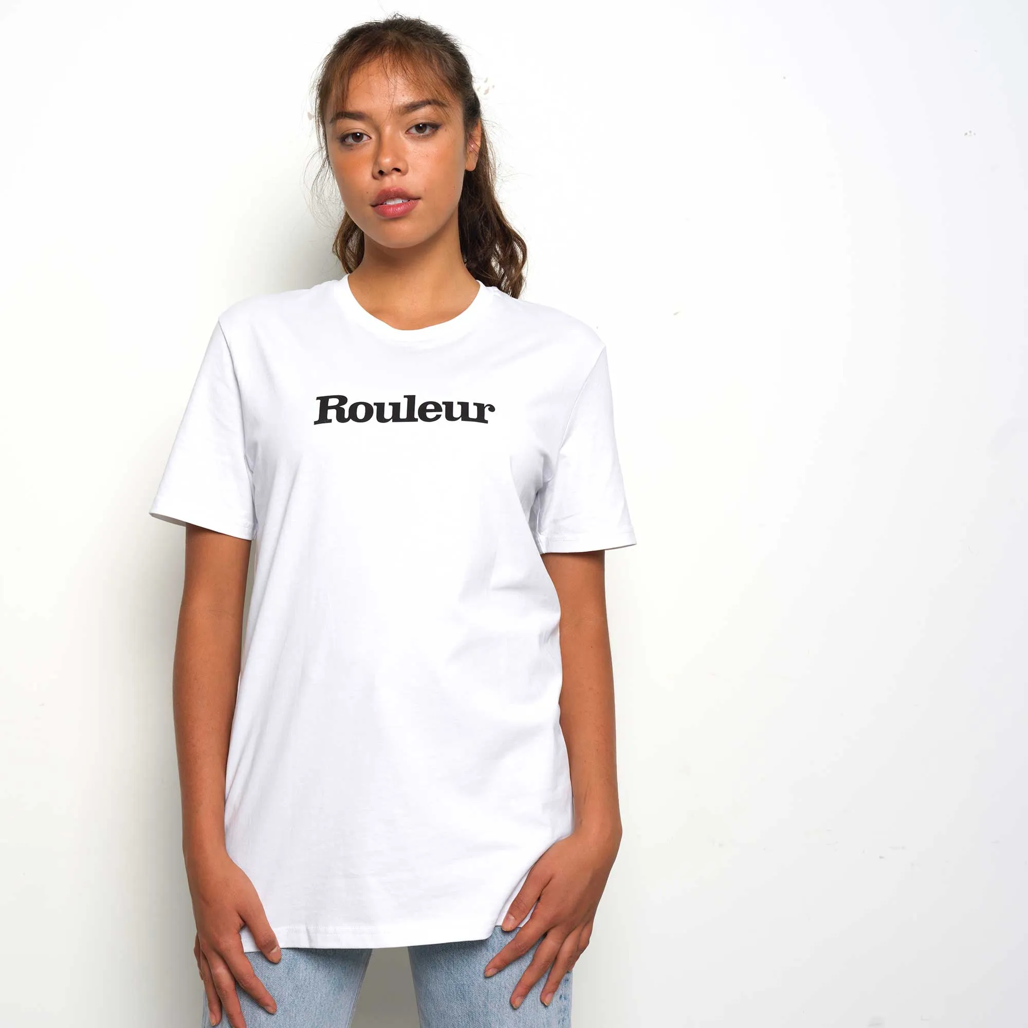 Rouleur Logo Organic Unisex T-Shirt – White