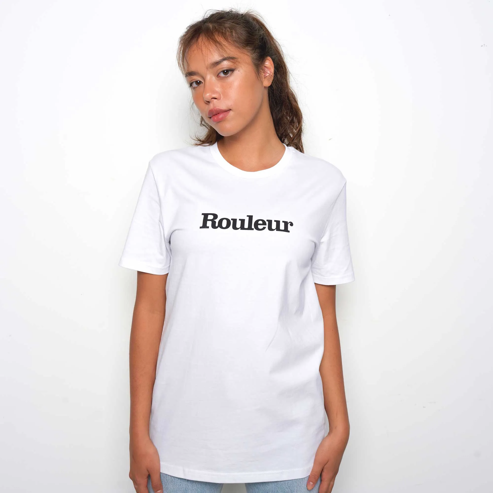 Rouleur Logo Organic Unisex T-Shirt – White