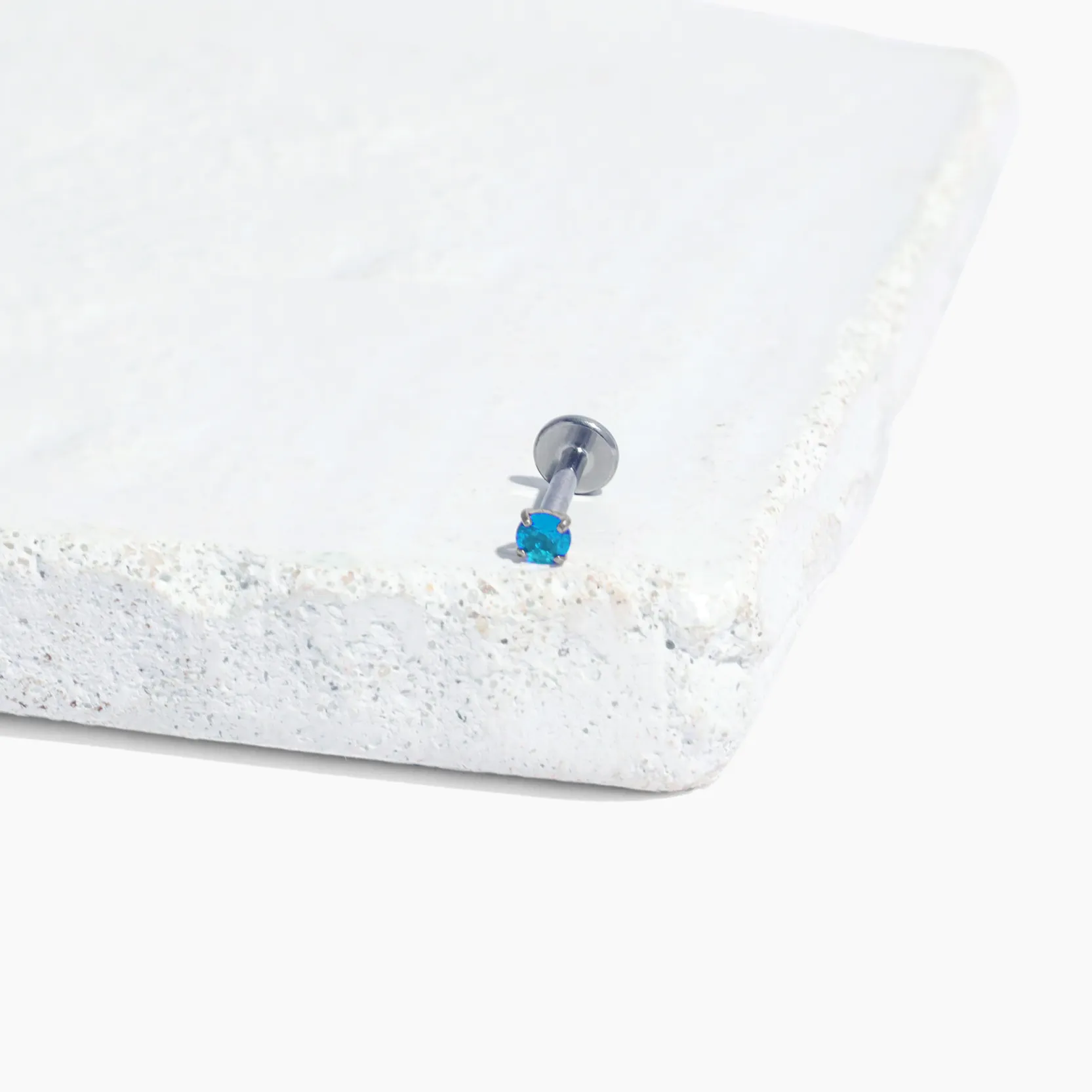 Single Crystal Flat Back Stud Earring