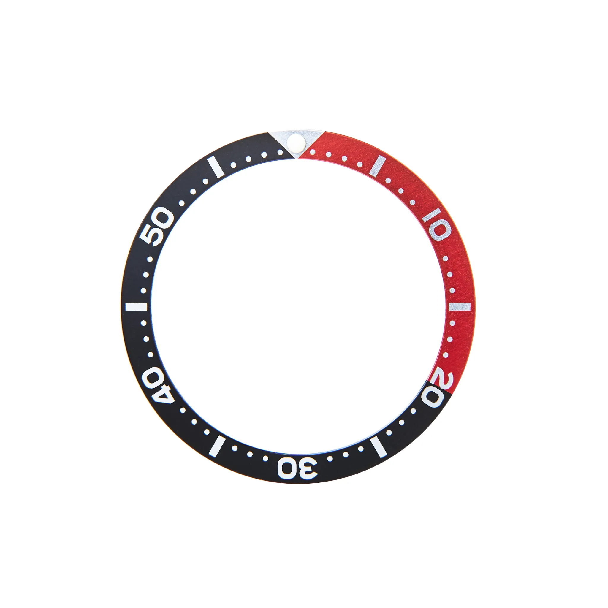 SKX007/SRPD Aluminium Bezel Insert: Seiko style Black/Red (Coke)