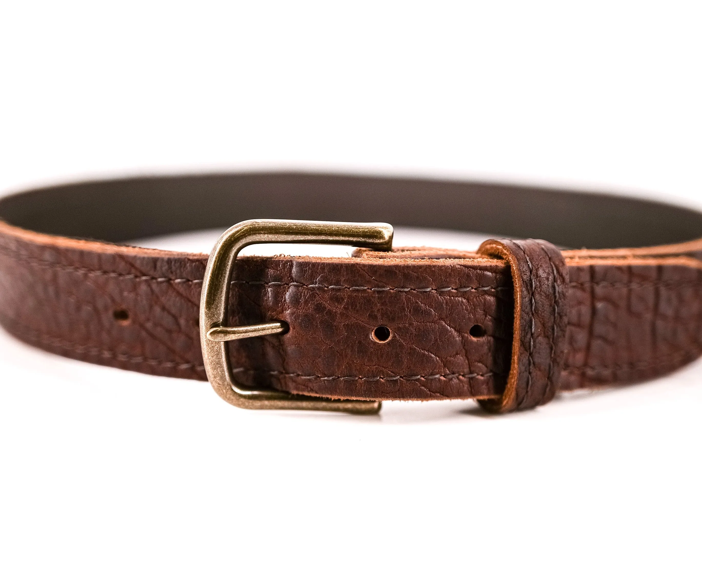 Smooth Bison Leather Belt