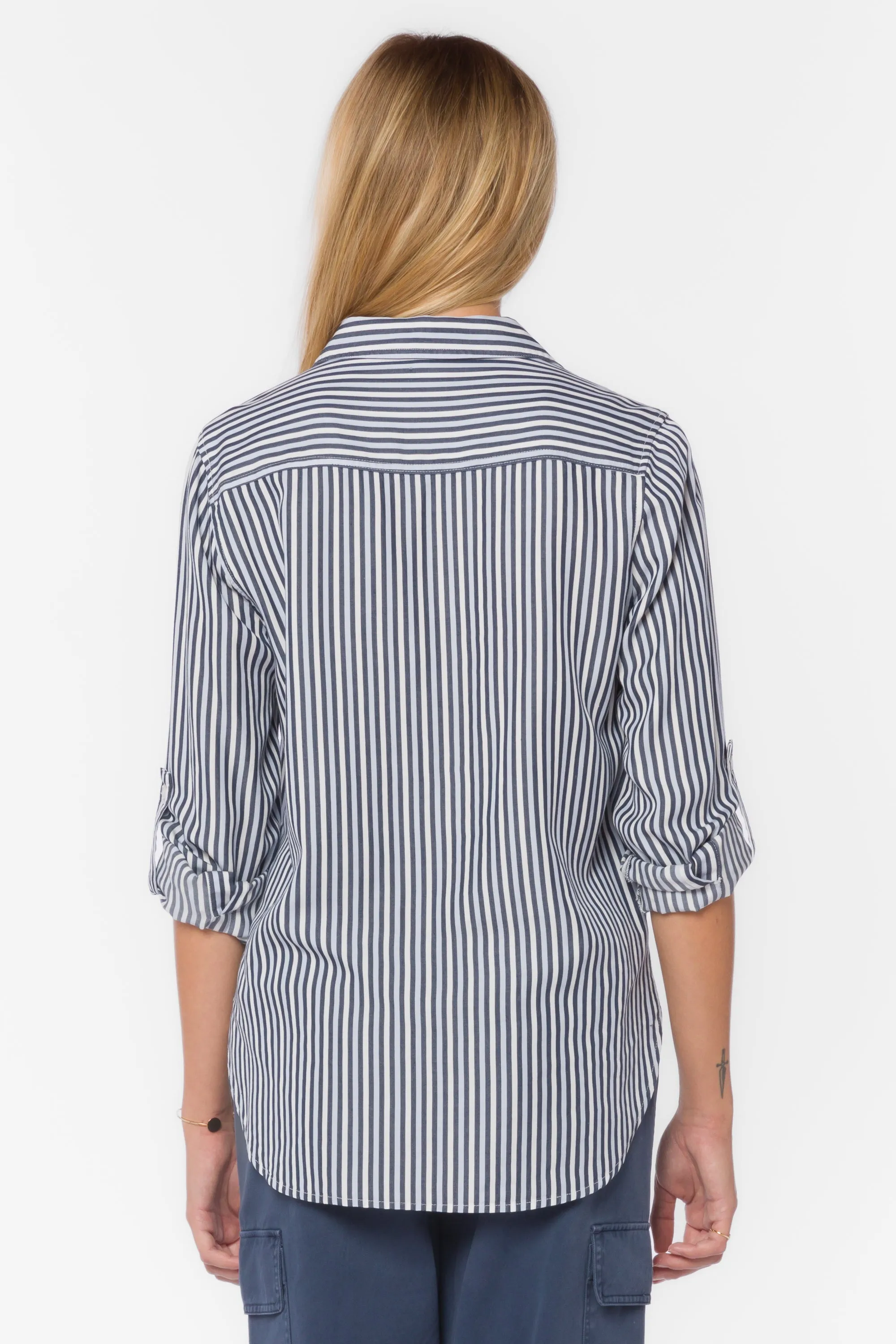 Talma French Navy Stripe Shirt