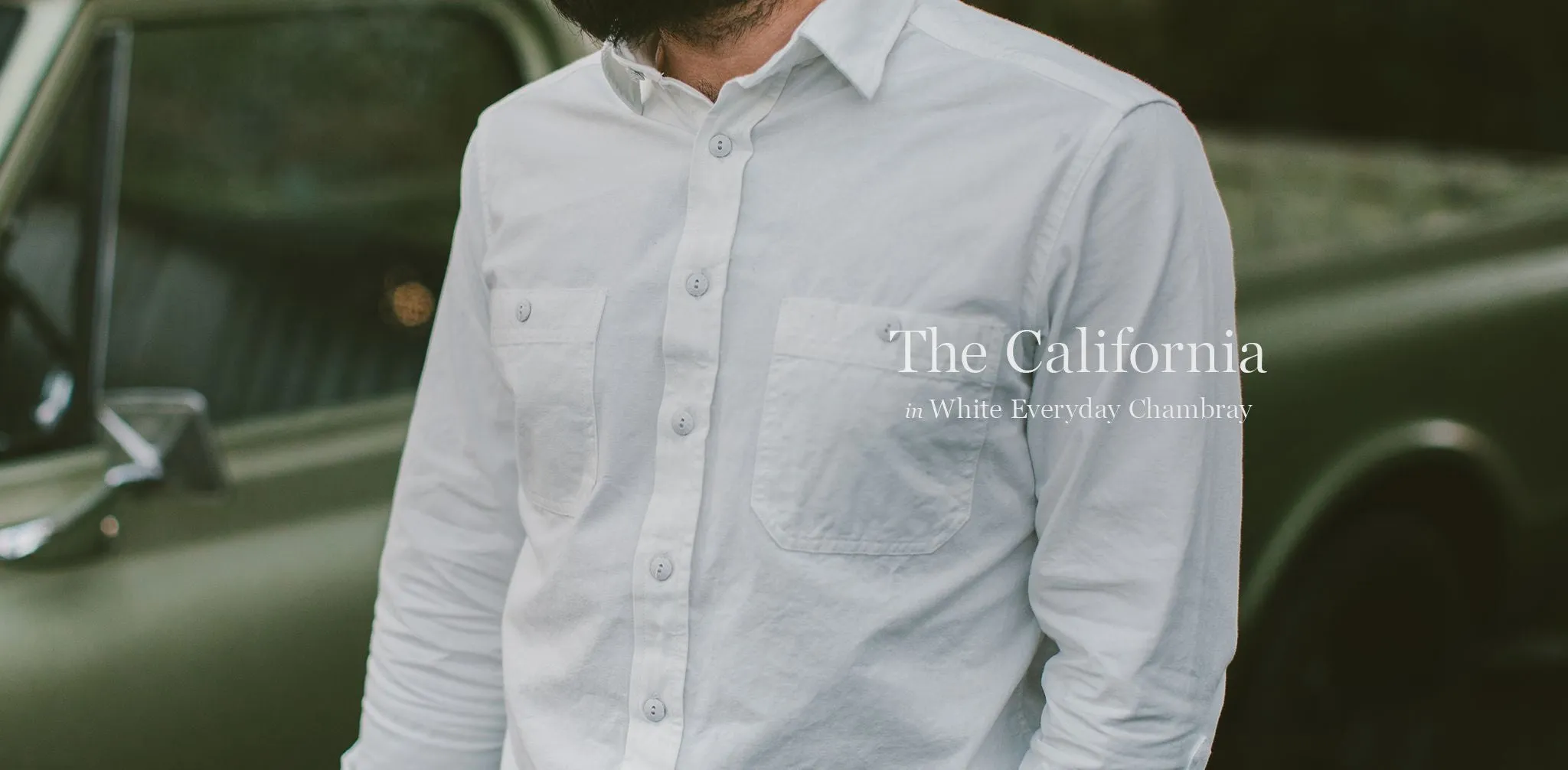 The California in White Everyday Chambray