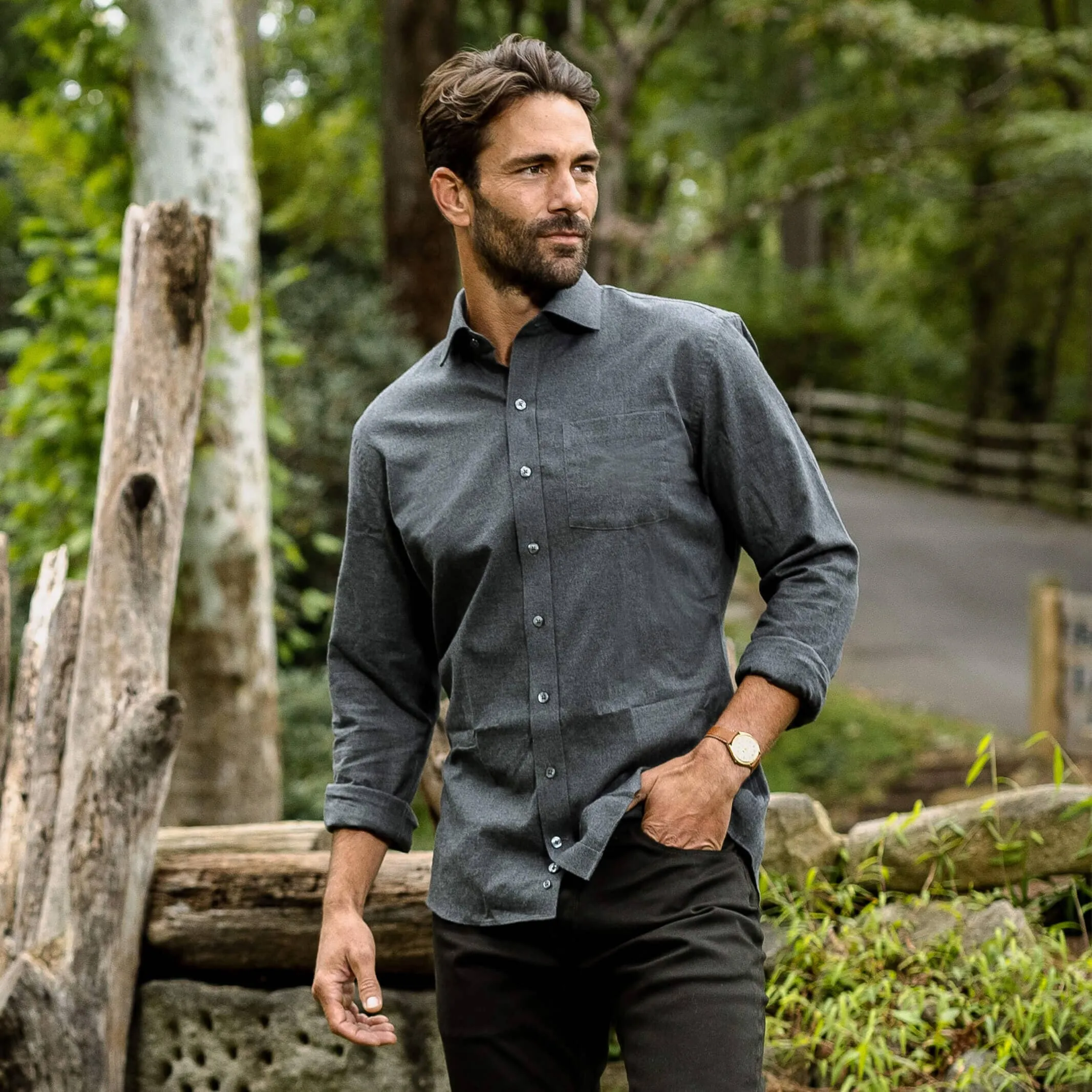 The Dark Grey Langner Custom Shirt