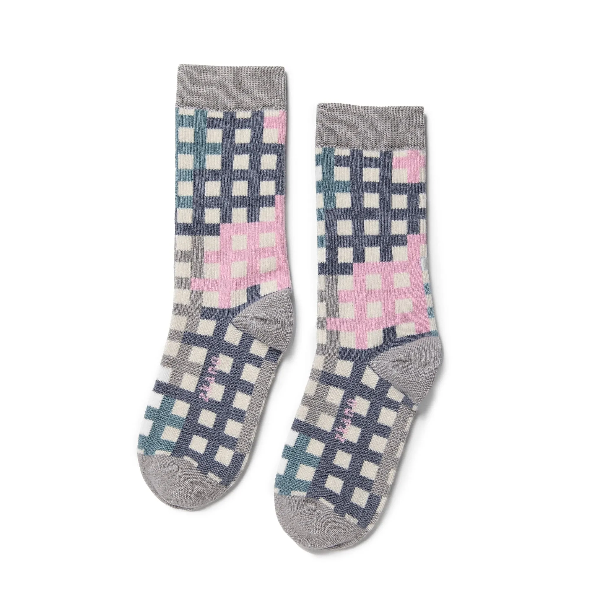 Trellis - Organic Cotton Crew Socks - Natural