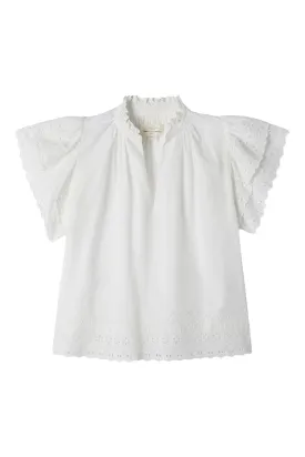 Trovata Birds of Paradis Clover Blouse in Summer Eyelet