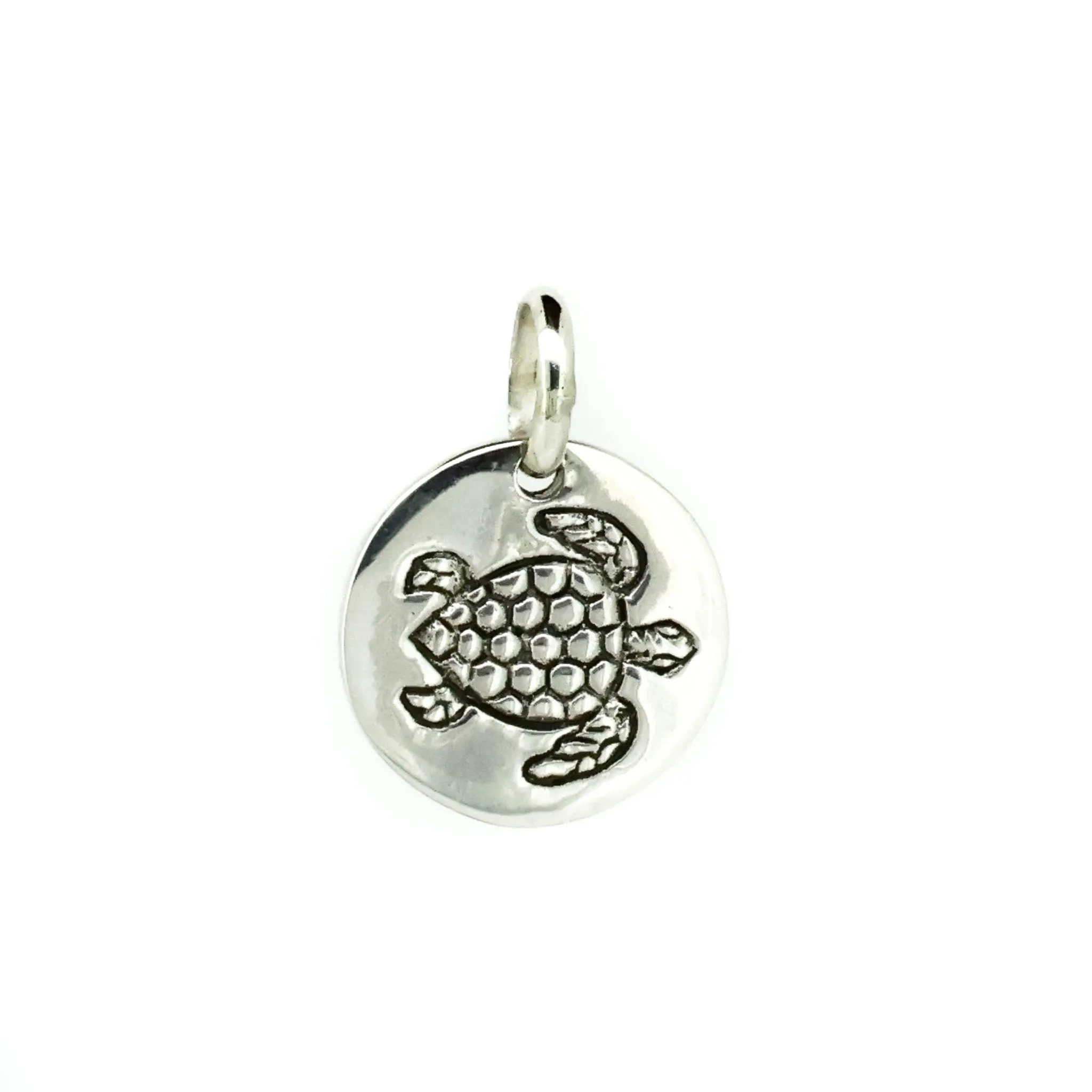 Turtle Pendant Flat Oxide