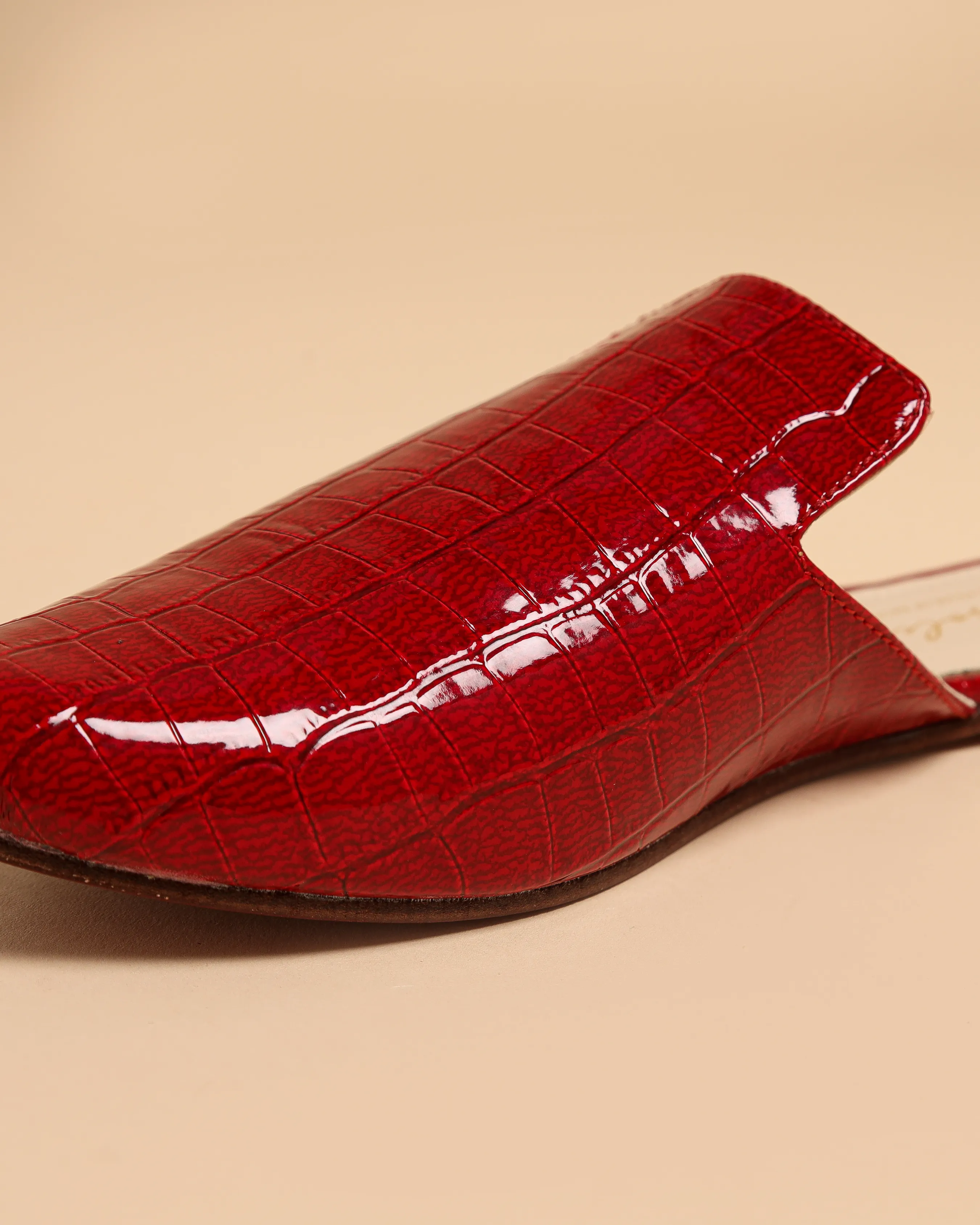 Urban Red Leather Mules