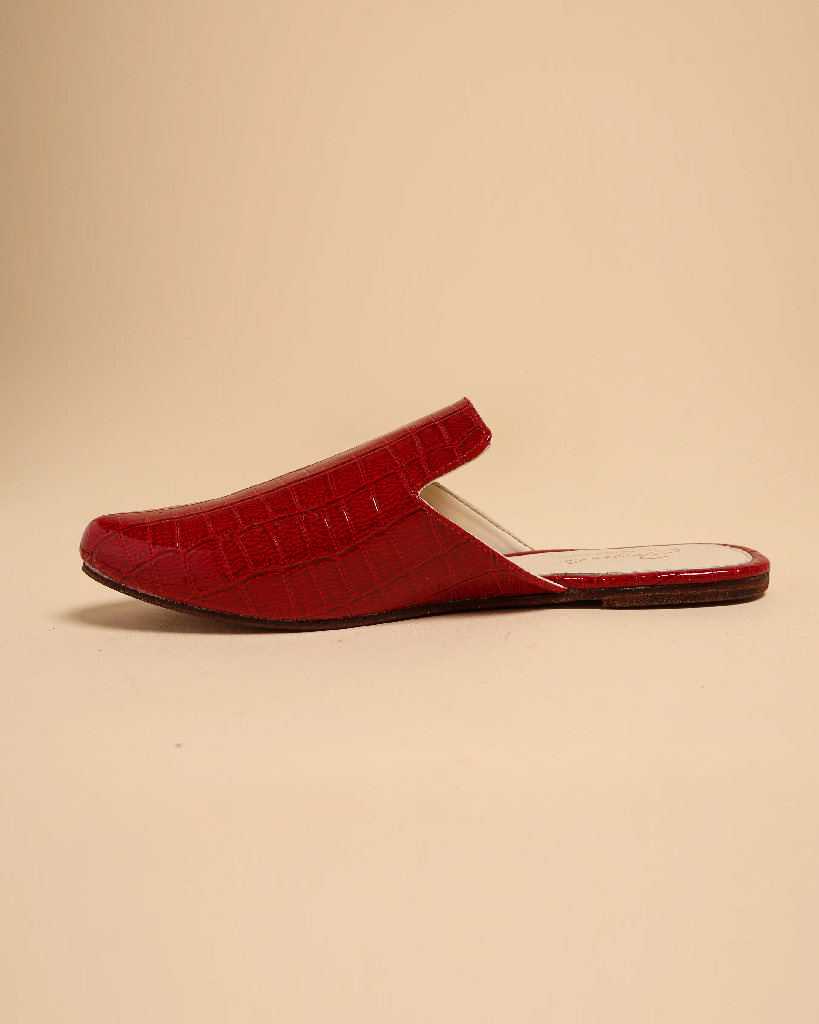 Urban Red Leather Mules