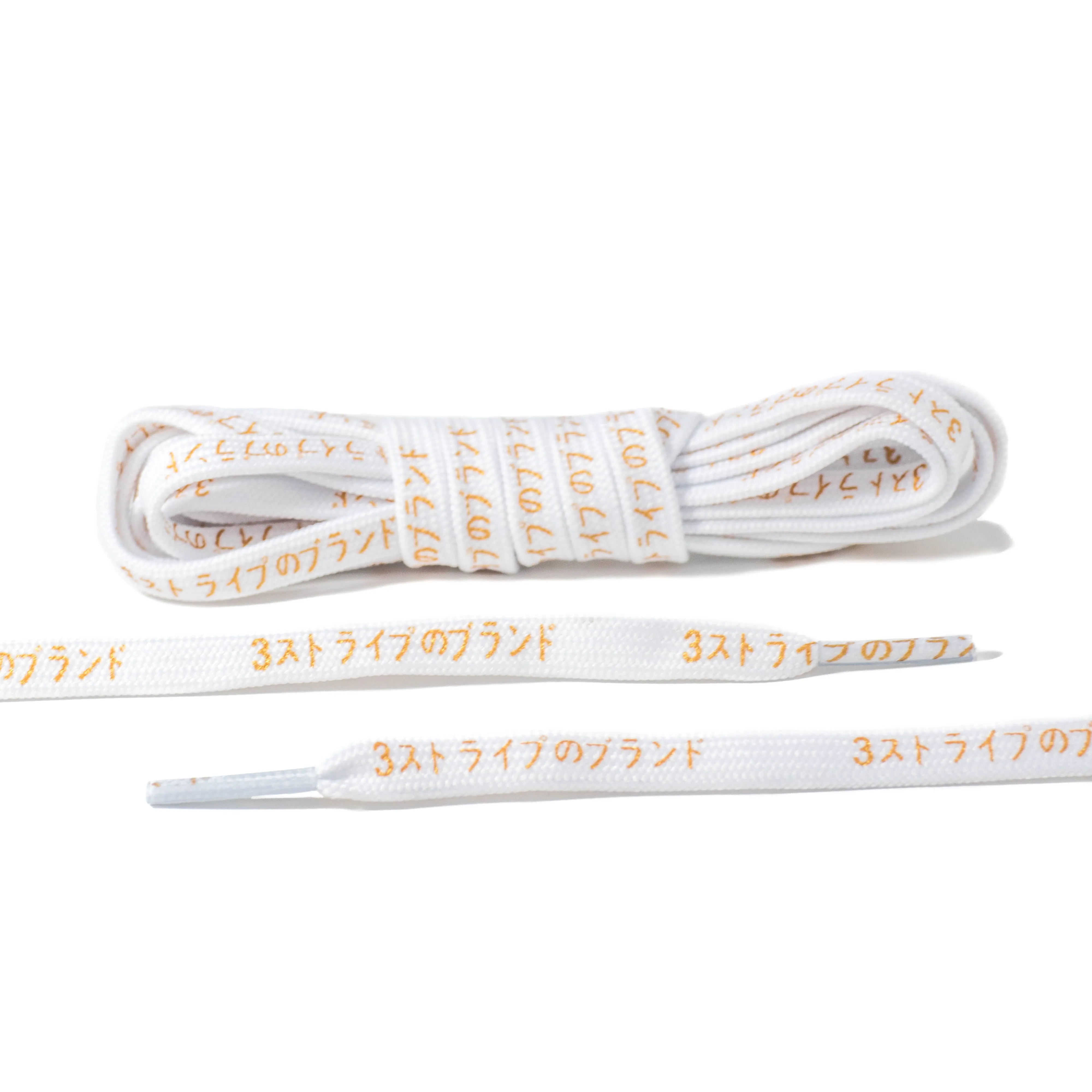 White and Gold Katakana Laces